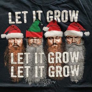 DUCK DYNASTY,A&E,Santa’s,beards, graphics,“Let it Grow…”WhatFunTee for Christmas